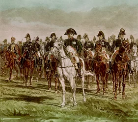 Napoleón I (1769-1821) y su Estado Mayor, c.1860